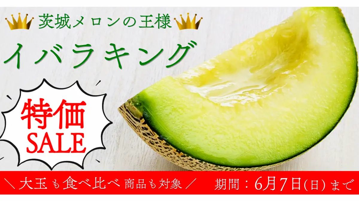 茨城が誇るメロンの王様「イバラキング」特価セール実施中 JAタウン