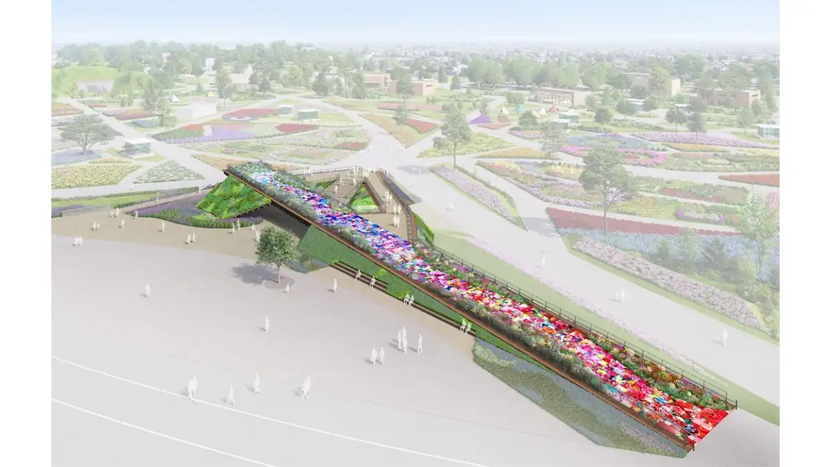 GREEN×EXPO 2027 花とアート、技術が出逢う見晴らしのテラスを実現