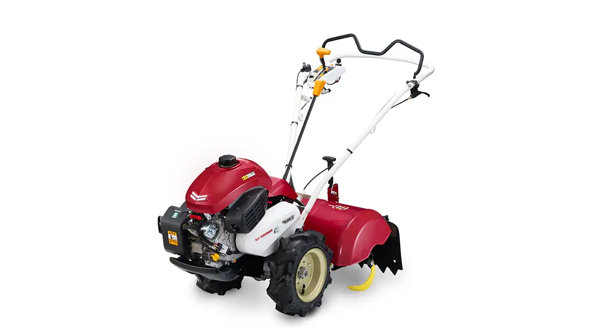 シリーズ最大6.3馬力のエンジンを搭載したミニ耕うん機「YK600CR」を