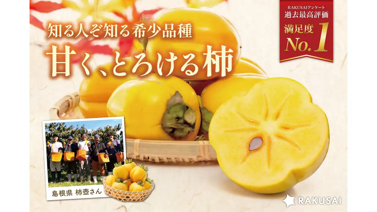 縞柿莨入　光春作 知る人ぞ知る希少品種 島根県産「西条柿」予約販売開始 楽彩 | JAcom