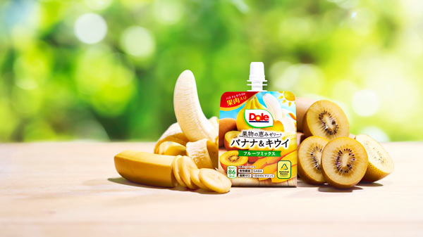 果物の恵みゼリー バナナ&キウイ フルーツミックス」新発売 ドール