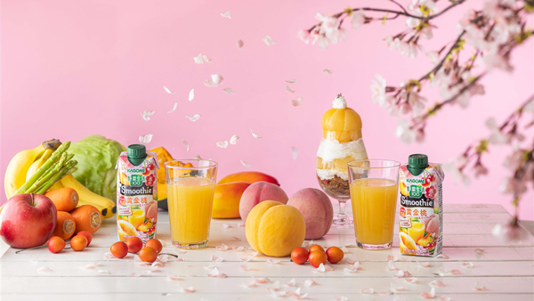 季節限定「野菜生活100 Smoothie黄金桃＆さくらんぼMix」発売 カゴメ