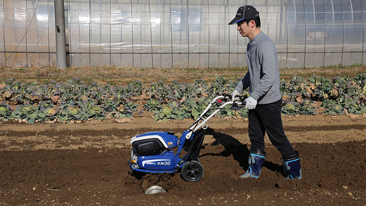 小回りよくほ場の隅々までラクラク ミニ耕うん機「KM30」新発売 井関 