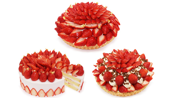 「いちごフェア」期間限定で3種類のケーキが登場　カフェコムサ