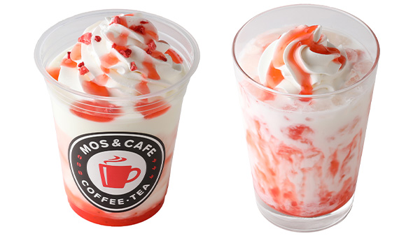 モスバーガー＆カフェ限定　栃木県産「とちあいか」いちごソースに使用　春の定番ドリンク発売